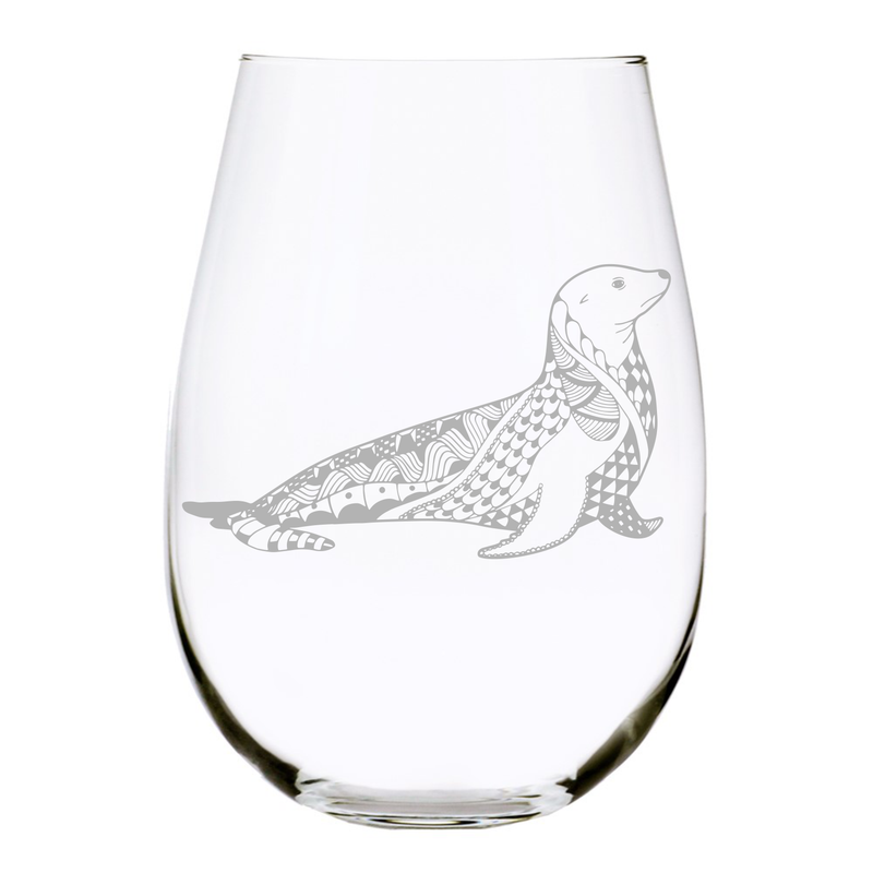 Seal stemless wine glass, 17 oz.