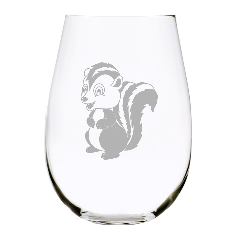 Skunk stemless wine glass, 17 oz.