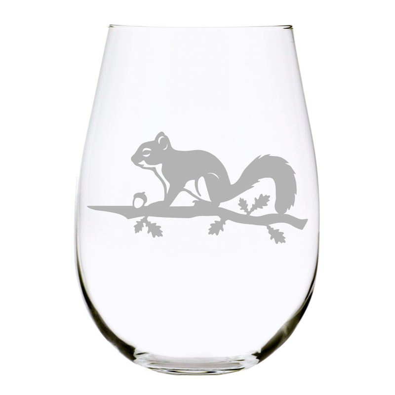Squirrel stemless wine glass, 17 oz. (S2)
